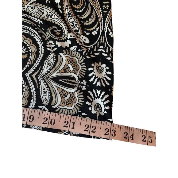 LIZ CLAIBORNE Women's Large Sleeveless Keyhole Front Paisley Stretch Knit Top - Picture 7 of 10